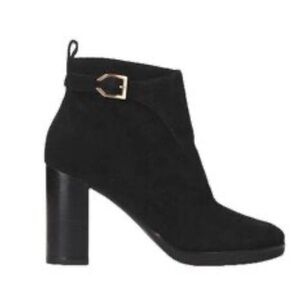Cole Haan Black Ankle Boots with Chunky Heel